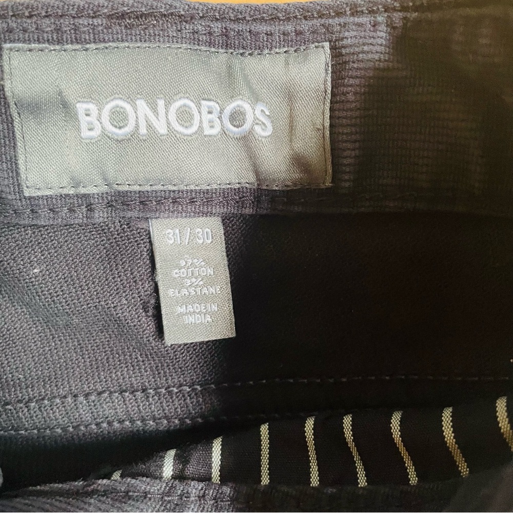 Bonobos Men’s Navy Corduroy Pants 31x30 Straight Fit 5 Pocket - Picture 2 of 13